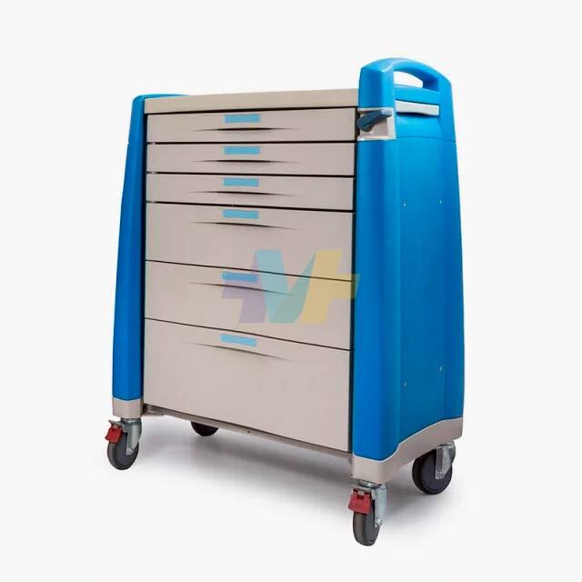 Carro de tratamiento médico con cajones