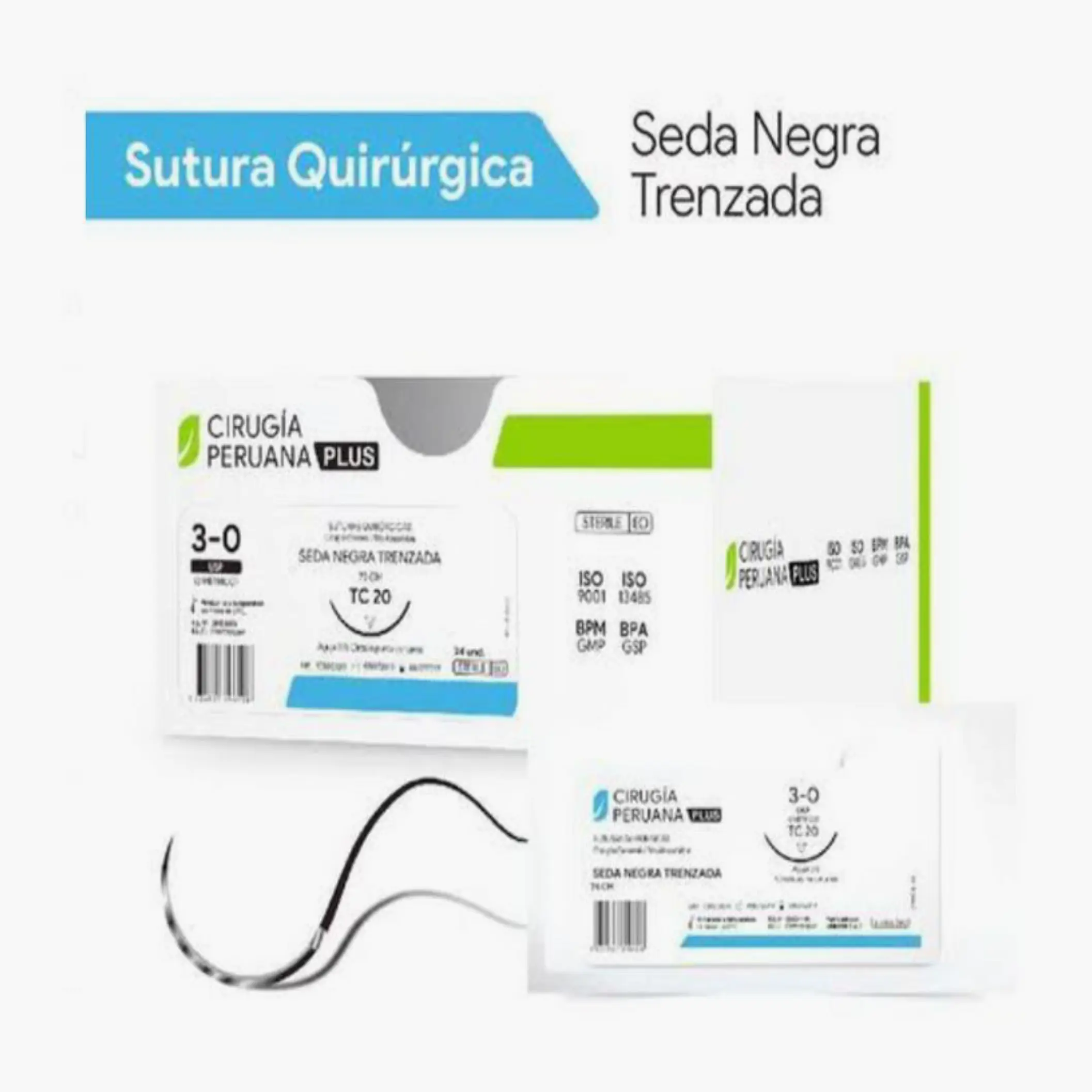 Seda negra trenzada
