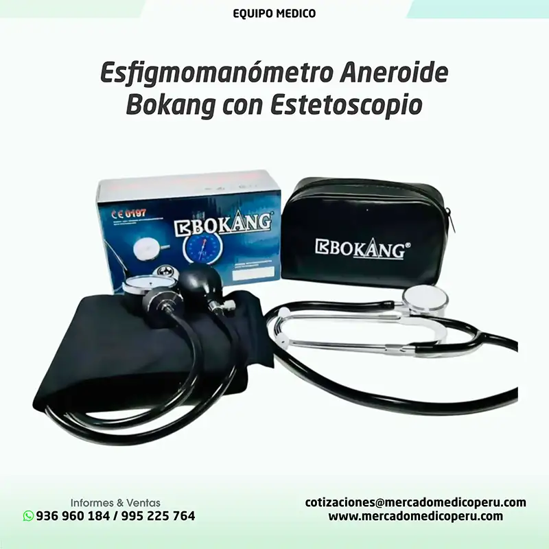 Esfigmomanómetro Aneroide Bokang con Estetoscopio