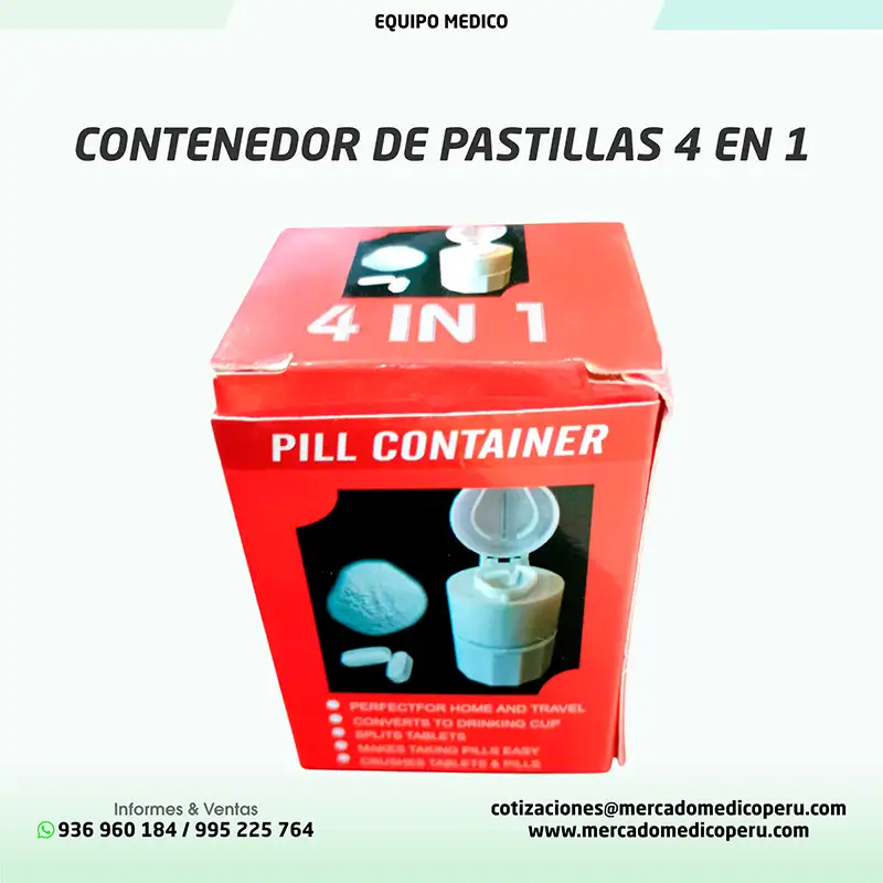 Contenedor de Pastillas 4 en 1
