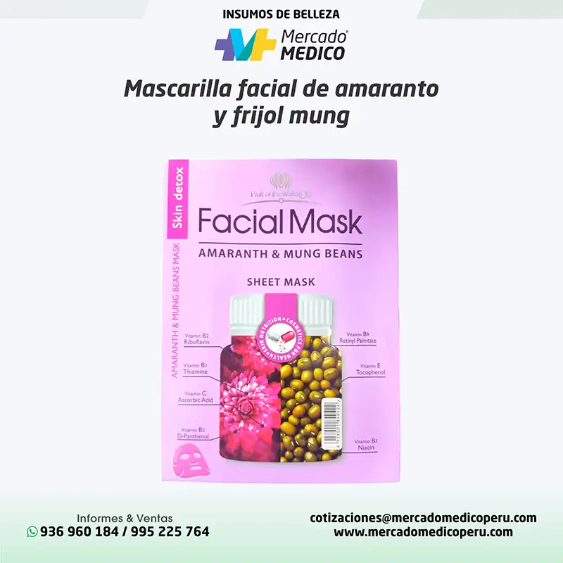 Mascarilla Facial de Amaranto y Frijol Mung