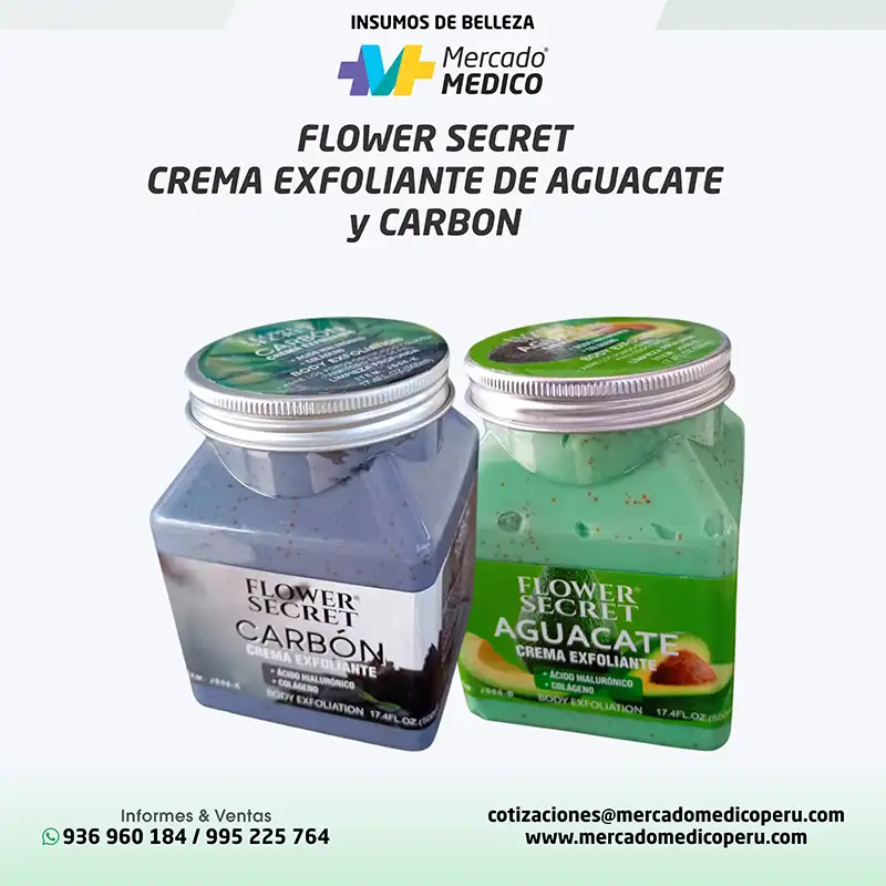 Flower Secret Crema Exfoliante de Aguacate y Carbón