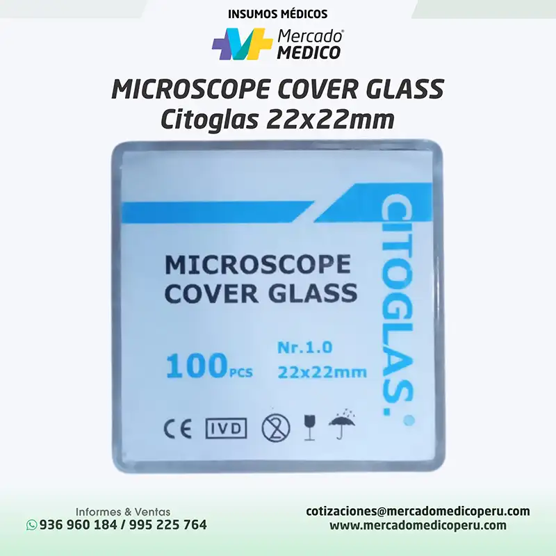 MICROSCOPE COVER GLASS Citoglas 22x22mm